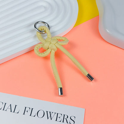 Creative PU leather Chinese knot keychain pendant accessories couple miu bag keychain pendant small gift