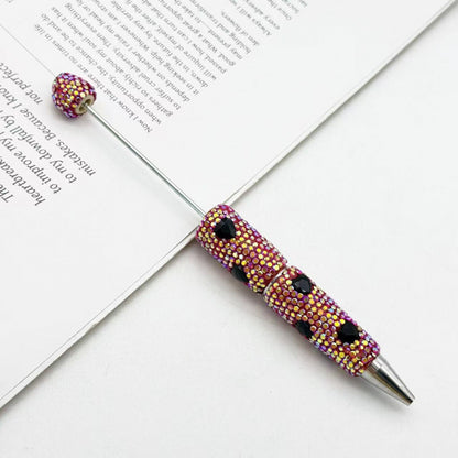 Creative colorful love full diamond ballpoint pen DIY beading electroplating handmade diamond set ballpoint pen cross-border hot sale spot
