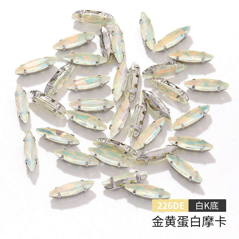 Slender claw drill, manual drilling, hand-stitched glass drill, anti-hook claw drill, hat accessories, clothing accessories, fine brassicle claw drill