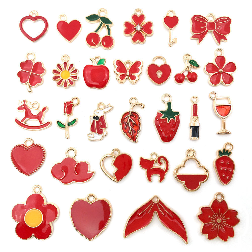 pendant Charms mix collections - Dripping Alloy DIY Bracelet Necklace Earring Key Ring Pendant