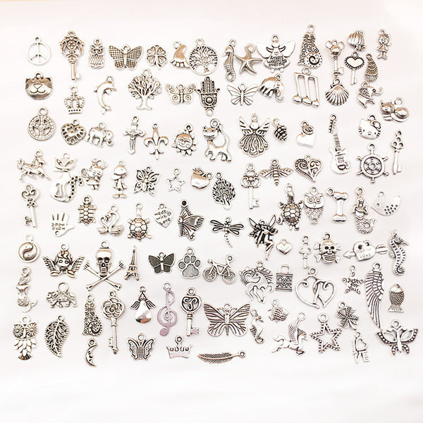 pendant Charms mix collections - Dripping Alloy DIY Bracelet Necklace Earring Key Ring Pendant