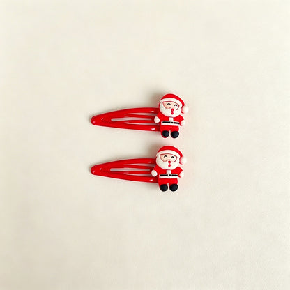 Christmas BB clip hairpin cartoon cute Santa hairpin red BB clip girl side clip bangs clip hair accessories