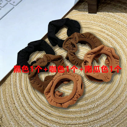 High elasticity, durable rubber bands for women, hair tie without damaging hair, thickened wood ear edge hair tie, adult hair tie for high ponytail buns