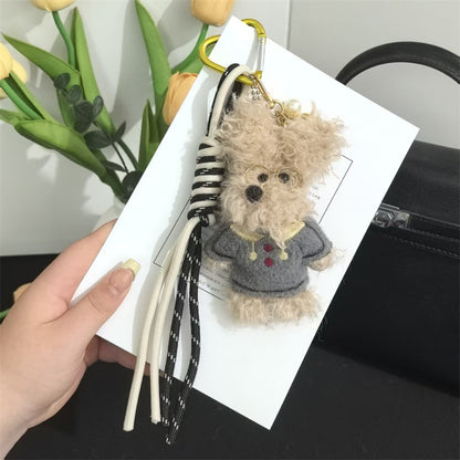 Original Sven dog plush pendant doll curly scribbled dog trendy toy doll student cultural and creative bag ornament