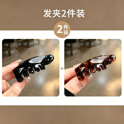 Amber banana clip, extra small size, low hair volume, premium non-slip ponytail twist clip, grab clip, women's back head accessory vertical clip