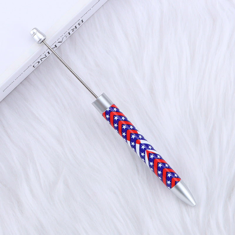 creative printed ballpoint pen diy beaded sunflower flag printed plastic ballpoint pen theme advertising gift pen
