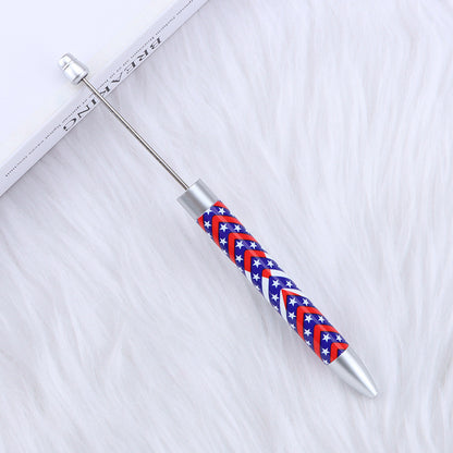 creative printed ballpoint pen diy beaded sunflower flag printed plastic ballpoint pen theme advertising gift pen