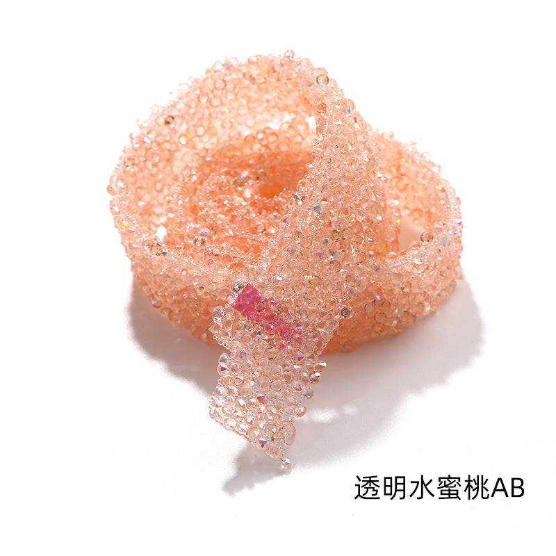 Resin Diamond Rhinestone Strips - Tear-Off Ready-to-Paste Sequins Hot Diamond Shoes Clothing Accessories and DIY crafty