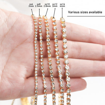 Full roll 10-inch claw chain 2 2.5 2.8 3.0 4mm Intensive DIY phone case with rhinestone material rhinestone chain