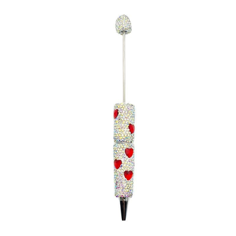 Love full diamond ballpoint pen creative DIY beading handmade diamond inlaid ballpoint pen educational student stationery spot wholesale
