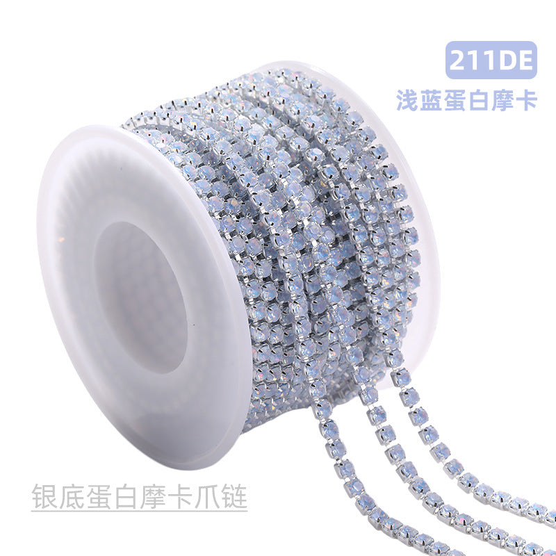 Colorful SS12 claw chain protein mocha series diamond chain dense phone case, luggage, clothing accessories, DIY accessories