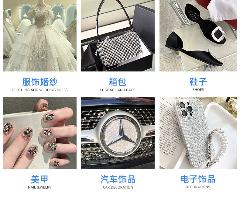 Resin Flat Bottom Rhinestones - Super Flash Nail Art Wedding Dress Mobile Phone Case Accessories