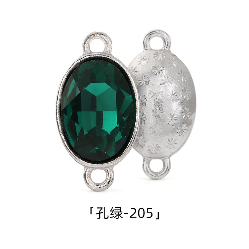 Oval 10*14mm double hanging zinc alloy silver chain headband pendant clothing DIY accessories hairpin headband hanging