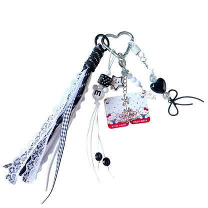 Creative handmade DIY beaded handbook keychain miu bag pendant couple keychain small pendant accessories