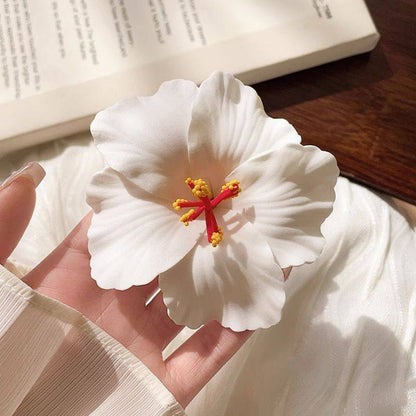 Flower hairpin female hottie photo headgear retro super fairy atmosphere blue beautiful new Chinese side clip hair accessories