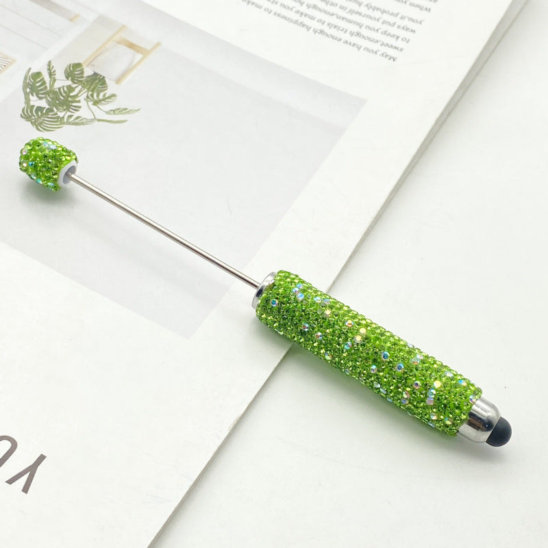 AB colorful full diamond touch screen pen DIY clay handmade rhinestone ballpoint pen live broadcast hot sale beaded gift pen hot sale