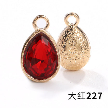 Cross-border hot-selling waterdrop pendants, gold-plated base diamond-inlaid headbands, clothing accessories, earrings, necklaces, accessories, versatile single pendants