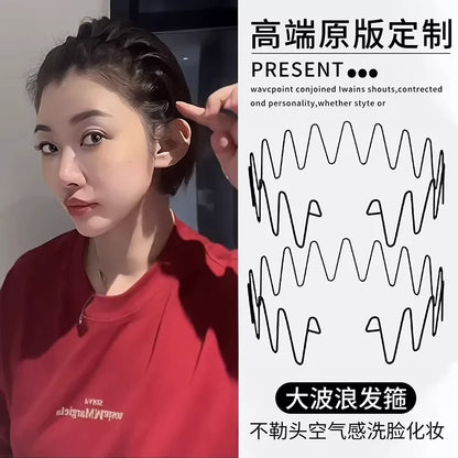Simple black metal headband for women's face washing, sports invisible men's hairband fixed headband that does not tighten hair clips