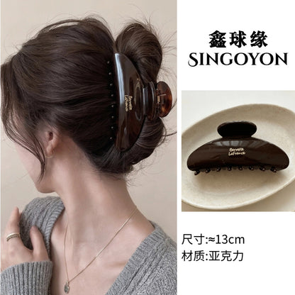 Large Versatile Grab Clip Women's Back of Head Shark Clip Korean Premium Hairpin 2026 Temperament Disc Hair Accessories