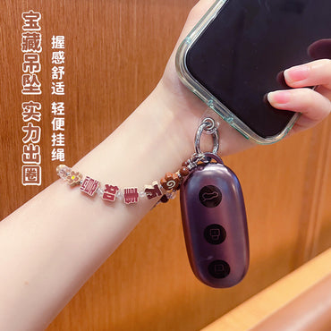 DIY everything goes well beaded mobile phone chain high-end pendant women's bag keychain hanging ornament New Year's gift