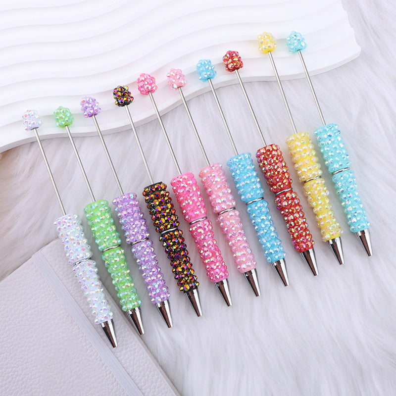 creative DIY diamond-encrusted ballpoint pen broken diamond full diamond ballpoint pen color cute cartoon heavy industry cute pen