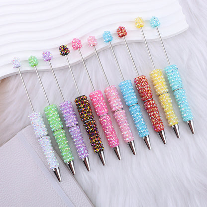creative DIY diamond-encrusted ballpoint pen broken diamond full diamond ballpoint pen color cute cartoon heavy industry cute pen