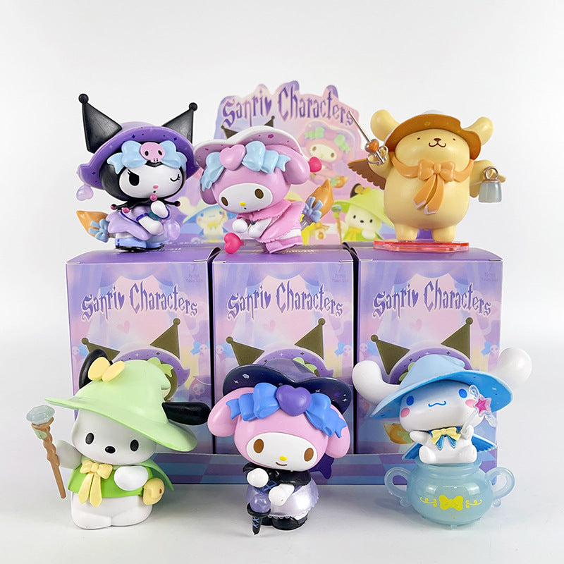 Sanrio Magic Story Melody 6 Blind Box Cool Kulomi Cinnamon Dog Peripheral Figure Ornaments Wholesale
