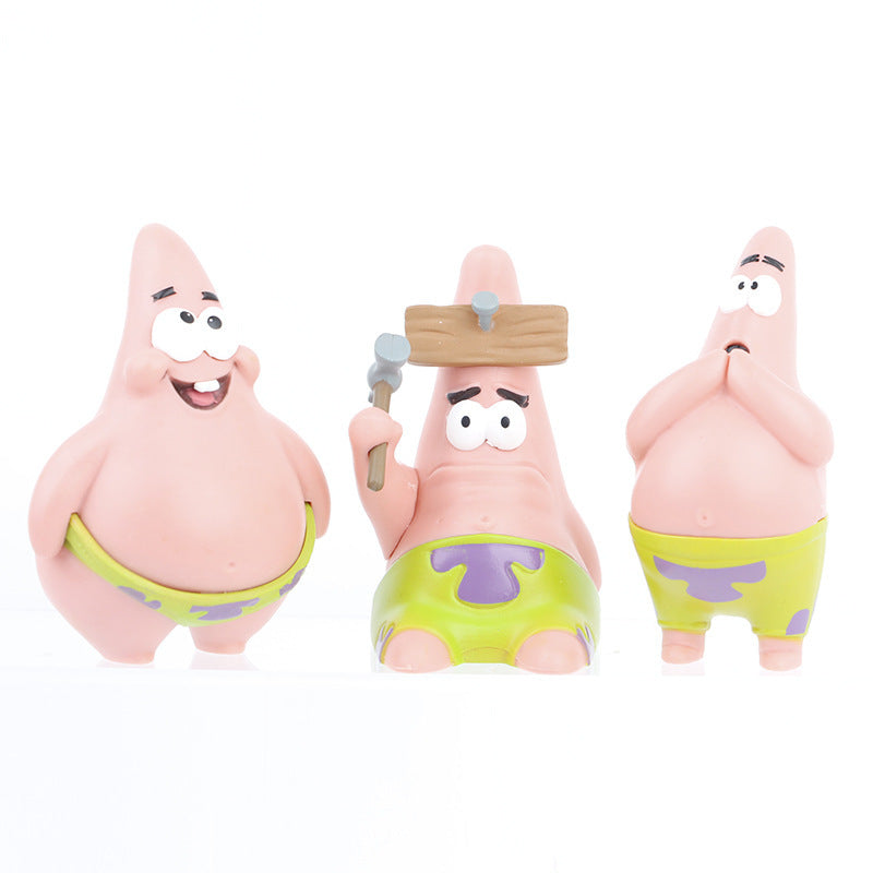 SpongeBob SquarePants Pie Big Star Series Figure Blind Box Pie Big Star Trendy Play Gift Ornaments Funny Novelty Trend Desktop