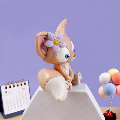 Lina Belle little fox cake decoration ornament PVC cartoon doll car doll Lina home decoration