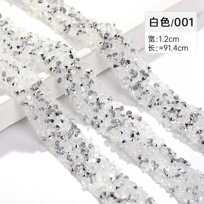 Eco-friendly crushed stone drill belt double-sided adhesive handmade shoe bag crystal drill sticker DIY clothing accessories lace mobile phone case