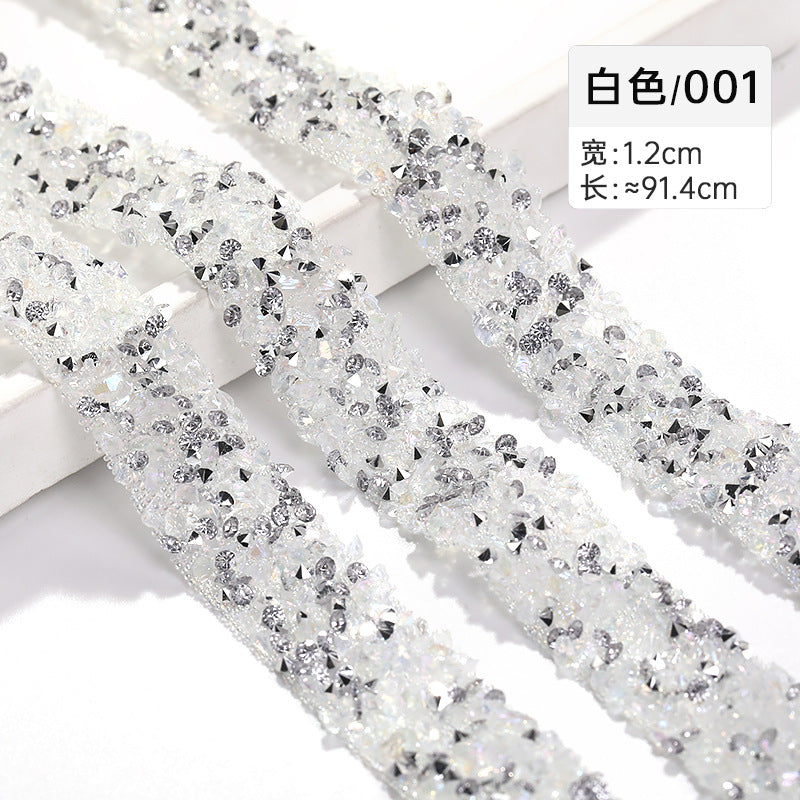 Resin Diamond Rhinestone Strips - Tear-Off Ready-to-Paste Sequins Hot Diamond Shoes Clothing Accessories and DIY crafty