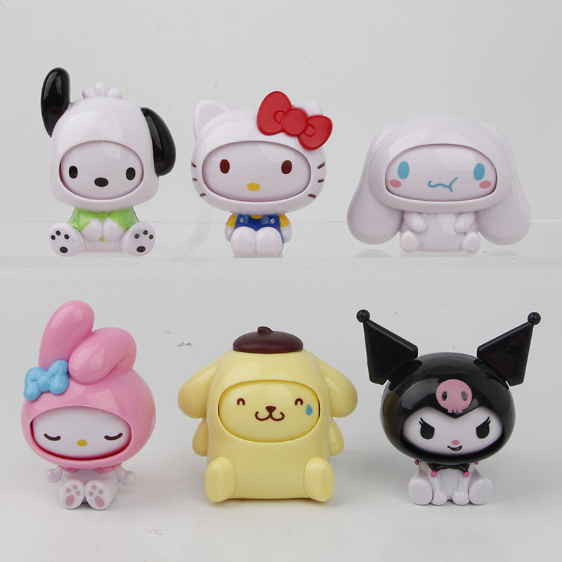 Internet celebrity children's kulomi, birthday cake, push push tube, stickers, party decoration, dessert table, paper cup, plug-in decoration