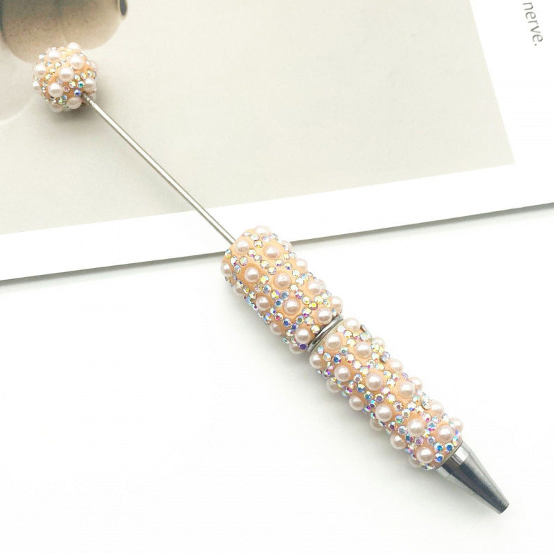 DIY  heavy industry full of diamonds full of pearl ballpoint pen creative gradient beaded ballpoint pen gift pen spot wholesale