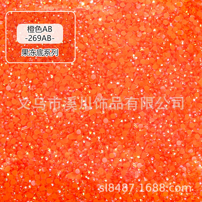 AB Colorful Resin Flat Bottom Rhinestones - Nail Art Clothing Shoes Bag Accessories