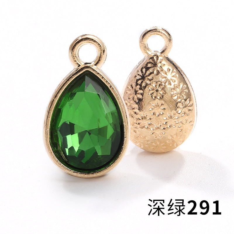 Cross-border hot-selling waterdrop pendants, gold-plated base diamond-inlaid headbands, clothing accessories, earrings, necklaces, accessories, versatile single pendants