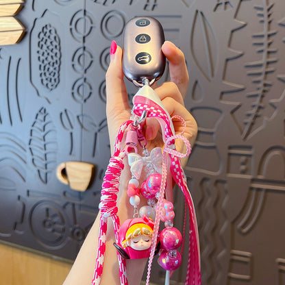 Creative DIY Cute Grain Fruit Bracelet Keychain Pendant Female Cute Couple Car Keychain Bag Trinkets