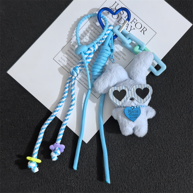 Cute Personality Plush Rabbit Couple Girlfriend Bag Keychain Doll Doll Pendant Keychain Pendant Wholesale