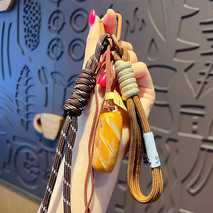 Creative miu system simulated alkaline water bread bracelet keychain pendant couple bag keychain small pendant wholesale