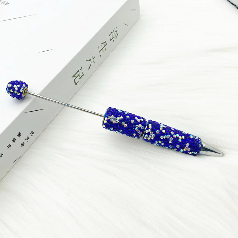 AB full diamond ballpoint pen diy cross-border creative beaded ballpoint pen cap with diamond heavy industry gift pen spot wholesale