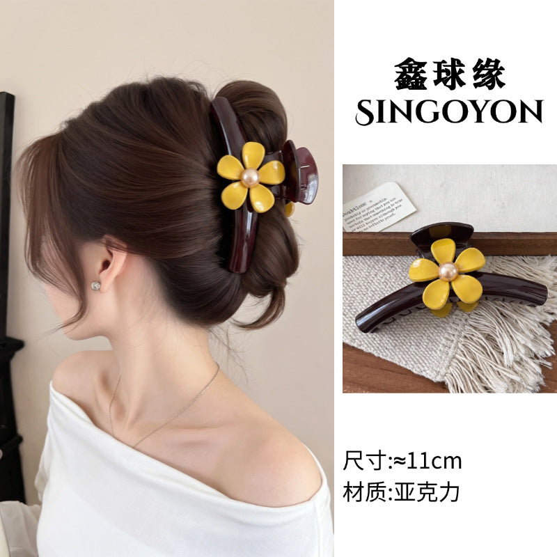 Large Versatile Grab Clip Women's Back of Head Shark Clip Korean Premium Hairpin 2026 Temperament Disc Hair Accessories