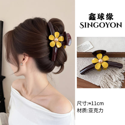 Large Versatile Grab Clip Women's Back of Head Shark Clip Korean Premium Hairpin 2026 Temperament Disc Hair Accessories