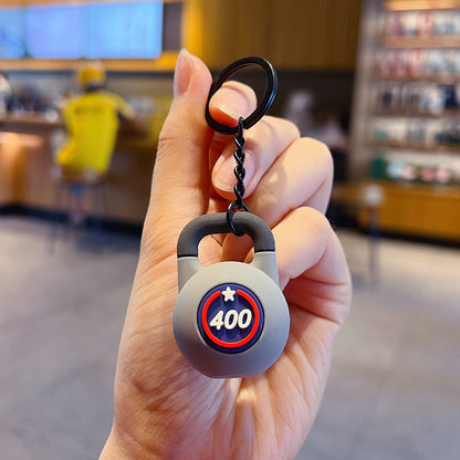 Creative Mini Fitness Kettlebell Keychain Pendant Miu Series Couple Bag Keychain Sports Small Pendant Wholesale