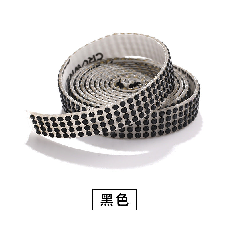 4-row diamond tape, exquisite self-adhesive diamond strips, DIY jewelry accessories, crystal water rhinestone stickers, diamond adhesive decoration, self-adhesive