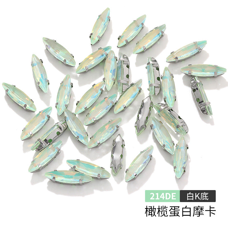 Slender claw drill, manual drilling, hand-stitched glass drill, anti-hook claw drill, hat accessories, clothing accessories, fine brassicle claw drill