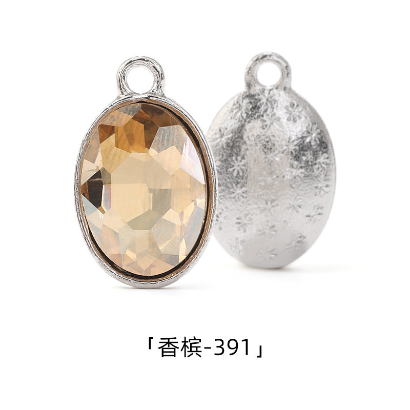 Cross-border wholesale oval pendants, zinc alloy pendants, earrings, bracelets, jewelry accessories, high-appearance oval single pendants