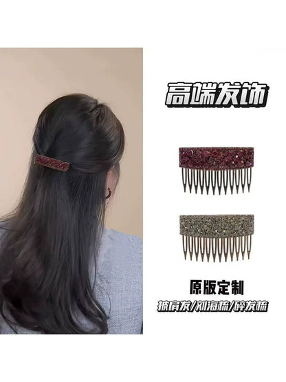 Elegant Diamond Inverted Comb for Women, High-End Rhinestone Hair Comb, Loose Hair Organizer, 2026 New Hair Accessory Hairpin