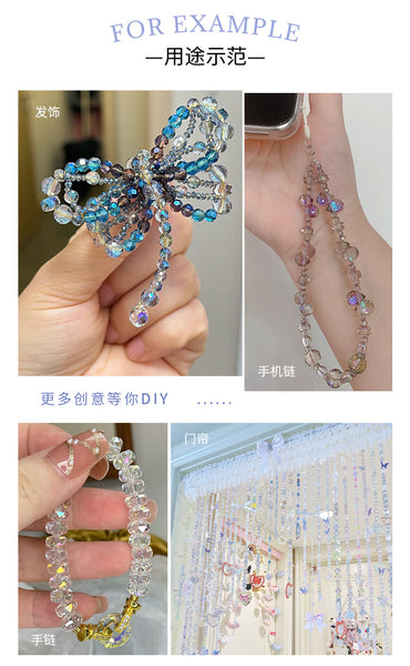 8mm Faceted Wheel Glass Beads - Multi-Color DIY Handmade Necklace Bracelet Clothing Decoration
