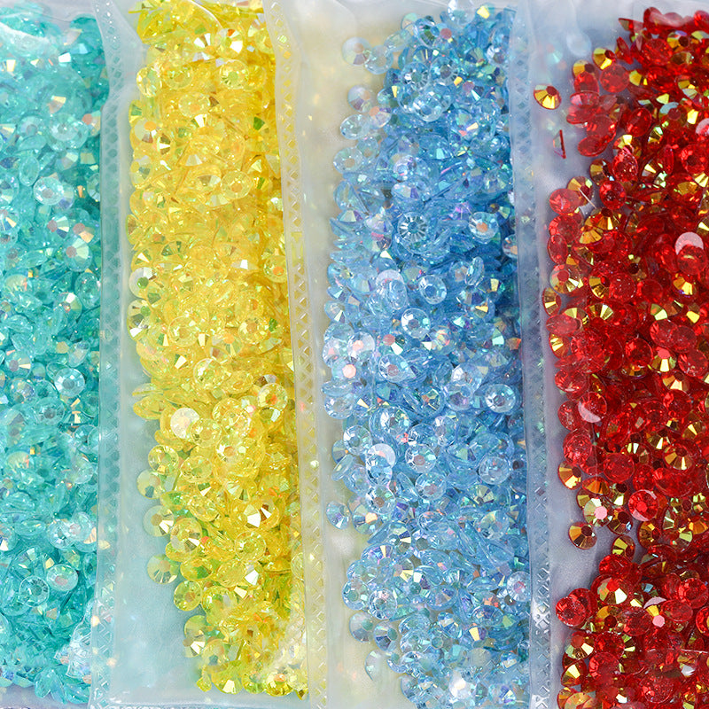 AB Colorful Resin Flat Bottom Rhinestones - Nail Art Clothing Shoes Bag Accessories