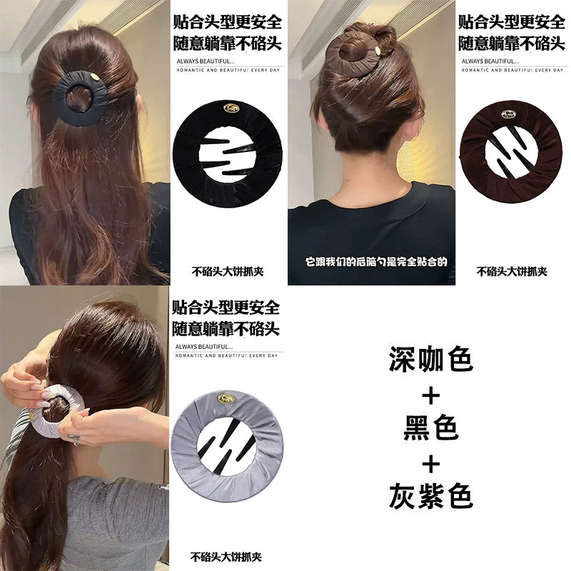 Flat hair clip, large pancake claw clip for women, new style for women, half-tie hair bun hair clip for the back of the head, yoga sports hair clip