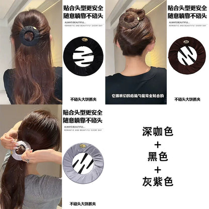 Flat hair clip, large pancake claw clip for women, new style for women, half-tie hair bun hair clip for the back of the head, yoga sports hair clip